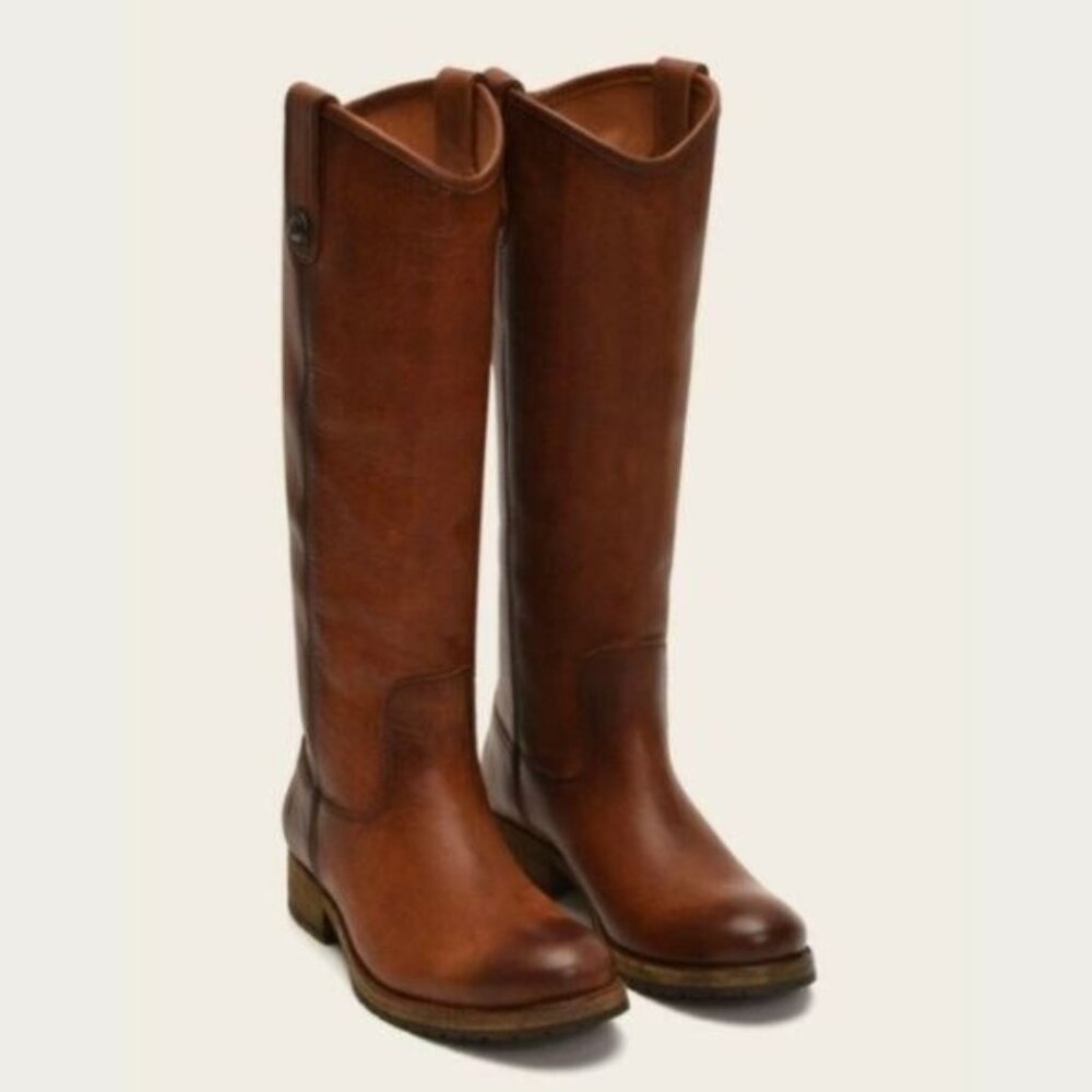 Frye Women's Brown Leather Combat & Moto Boots
